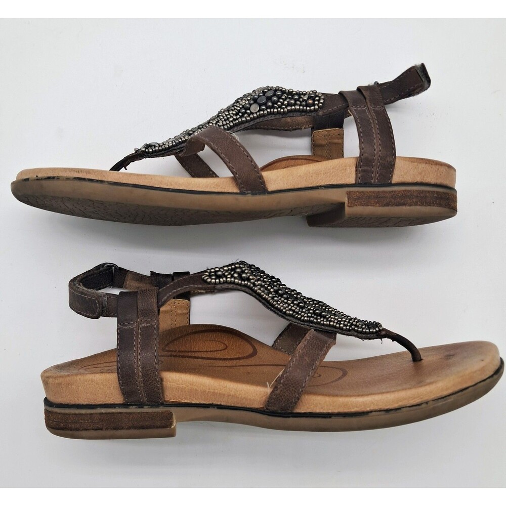 Aetrex Sandals Women's Size 38 Sheila Strappy Thong Sandals - Picture 2 of 7
